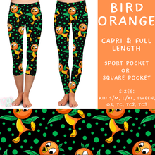 Load image into Gallery viewer, Ready To Ship - Bird Orange OS Square Pocket &amp; Capri Length - OS Sport Pocket
