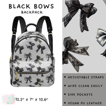 Load image into Gallery viewer, Batch #309 - Card Holders &amp; Mini Backpacks - Closing 3/24 - ETA late May - Black Bows Mini Backpack
