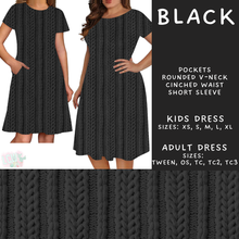 Load image into Gallery viewer, Batch #596 - Sweater Weather - Closes 10/9 - ETA early Dec - Black Adult &amp; Kids Dresses
