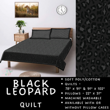 Load image into Gallery viewer, Batch  #410 - Cozy Quilts - Closes 9/10 - ETA late October - Black Leopard Quilt
