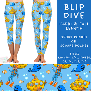 Batch #339 - Character Summer - Closes 5/15 - ETA mid July - Blip Dive Full and Capri Length Leggings