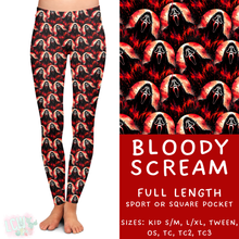 Load image into Gallery viewer, Batch #385 - Horror 2 - Closes 8/1 - ETA late Sept - Bloody Scream Full Length Leggings
