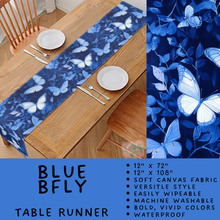 Load image into Gallery viewer, Batch #602 - Table Runners &amp; Placemats - Closes 10/23 - ETA mid Dec - Blue Bfly Table Runner
