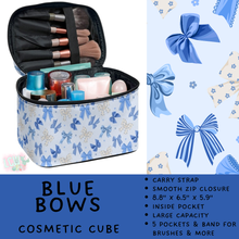 Load image into Gallery viewer, Batch #559 - Cosmetic Cube Collection - Closes 7/22- ETA late Sept - Blue Bows Cosmetic Cube
