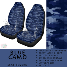 Load image into Gallery viewer, Batch #554 - Car Accessories 3 - Closes 7/10 - ETA early/mid Sept - Blue Camo Vehicle Seat Covers
