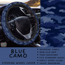 Load image into Gallery viewer, Batch #554 - Car Accessories 3 - Closes 7/10 - ETA early/mid Sept - Blue Camo Steering Wheel Cover
