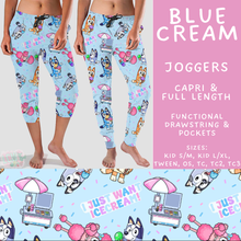Load image into Gallery viewer, Batch #544 - Cool Characters 16 - Closes 6/17 - ETA mid August - Blue Cream Full and Capri Length Joggers

