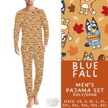 Load image into Gallery viewer, Batch #580 - Fall Family Pajamas 2 - Closes 9/4 - ETA early Nov - Blue Fall Men's Pajama Set
