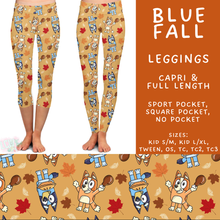 Load image into Gallery viewer, Batch #583 - Magical Character Fall - Closes 9/9 - ETA early Nov - Blue Fall Full and Capri Length Leggings
