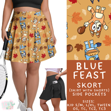 Load image into Gallery viewer, Batch #409 - Character Fall 2 - Closes 9/8 - ETA late October - Blue Feast Skort
