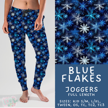 Load image into Gallery viewer, Batch #439 - Winter Watercolor 2 - Closes 10/30 - ETA mid Dec - Blue Flakes Joggers
