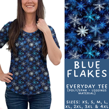 Load image into Gallery viewer, Batch #439 - Winter Watercolor 2 - Closes 10/30 - ETA mid Dec - Blue Flakes Everyday Tee
