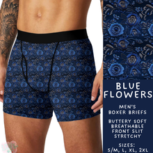 Load image into Gallery viewer, Batch #340 - Comfortable Underwear 4 - Closes 5/16 - ETA early July - Blue Flowers Men&#39;s Boxer Briefs
