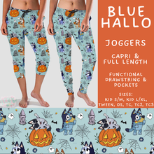 Load image into Gallery viewer, Batch #567 - Magical Character Halloween - Closes 8/10 - ETA early Oct - Blue Hallo Full and Capri Length Joggers
