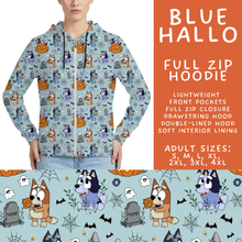 Load image into Gallery viewer, Batch #567 - Magical Character Halloween - Closes 8/10 - ETA early Oct - Blue Hallo Full Zip Hoodie
