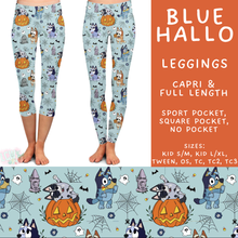 Load image into Gallery viewer, Batch #567 - Magical Character Halloween - Closes 8/10 - ETA early Oct - Blue Hallo Full and Capri Length Leggings
