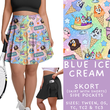 Load image into Gallery viewer, Batch #339 - Character Summer - Closes 5/15 - ETA mid July - Blue Ice Cream Skort
