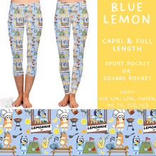 Load image into Gallery viewer, Batch #339 - Character Summer - Closes 5/15 - ETA mid July - Blue Lemon Full and Capri Length Leggings
