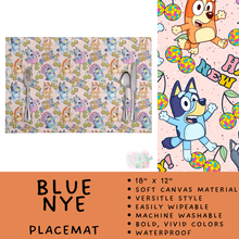 Load image into Gallery viewer, Batch #602 - Table Runners &amp; Placemats - Closes 10/23 - ETA mid Dec - Blue NYE Placemat
