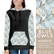 Load image into Gallery viewer, Batch #439 - Winter Watercolor 2 - Closes 10/30 - ETA mid Dec - Blue Owls Hoodie
