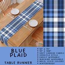 Load image into Gallery viewer, Batch #602 - Table Runners &amp; Placemats - Closes 10/23 - ETA mid Dec - Blue Plaid Table Runner
