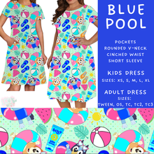 Load image into Gallery viewer, Batch #339 - Character Summer - Closes 5/15 - ETA mid July - Blue Pool Adult &amp; Kids Dresses
