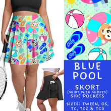 Load image into Gallery viewer, Batch #339 - Character Summer - Closes 5/15 - ETA mid July - Blue Pool Skort
