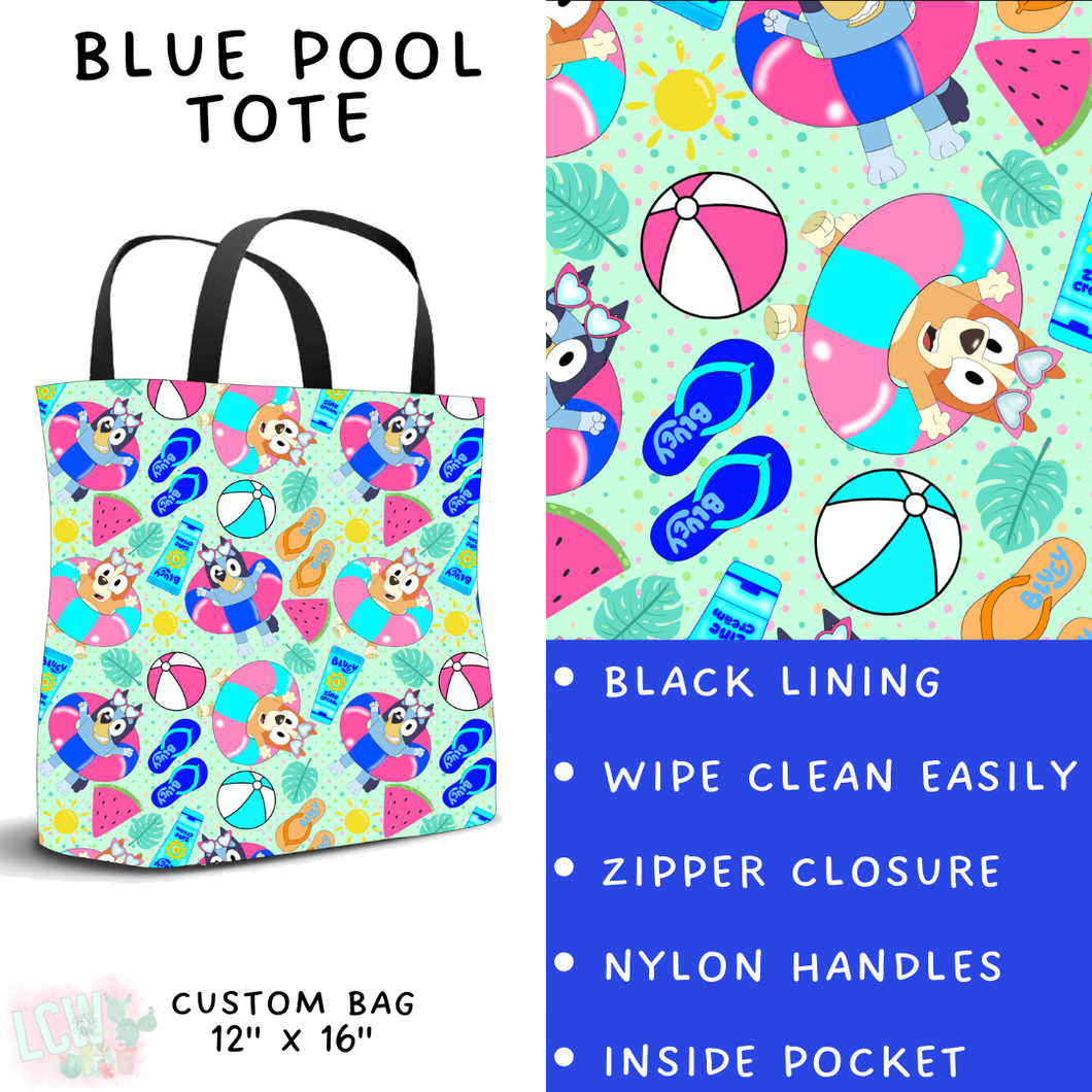 Batch #339 - Character Summer - Closes 5/15 - ETA mid July - Blue Pool Tote