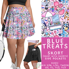 Load image into Gallery viewer, Batch #555 - Cool Characters 7 - Closes 7/13 - ETA mid Sept - Blue Treats Skort
