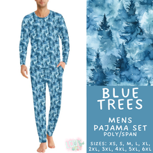 Load image into Gallery viewer, Batch #587 - Family Pajamas 2 - Closes 9/18 - ETA mid Nov - Blue Trees Men's Pajama Set
