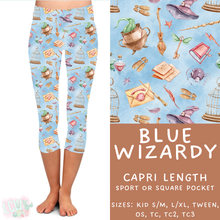 Load image into Gallery viewer, Batch #370 - Fun Run 12 - Closes 7/8 - ETA early Sept - Blue Wizardy Capri Length Leggings

