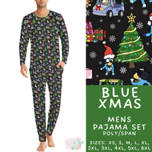 Load image into Gallery viewer, Batch #584 - Christmas Family Pajamas - Closes 9/11 - ETA mid Nov - Blue Xmas Men's Pajama Set
