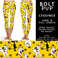 Load image into Gallery viewer, Batch #594 - Magical Faves 25 - Closes 10/5 - ETA early Dec - Bolt Pup Full and Capri Length Leggings
