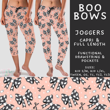 Load image into Gallery viewer, Batch #562 - Fun Run 25 - Closes 7/29 - ETA late Sept - Boo Bows Full and Capri Length Joggers
