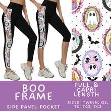 Load image into Gallery viewer, Batch #568 - Halloween Spooky Sets 3 - Closes 8/12 - ETA early October - Boo Frame Pattern Side Pocket Capris &amp; Leggings
