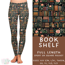 Load image into Gallery viewer, Ready to Ship - Book Shelf Full Length Legging - Sport Pocket TC &amp; Square Pocket TC2
