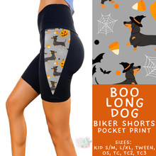 Load image into Gallery viewer, Batch #568 - Halloween Spooky Sets 3 - Closes 8/12 - ETA early October - Boo Long Dog Side Panel Biker Shorts
