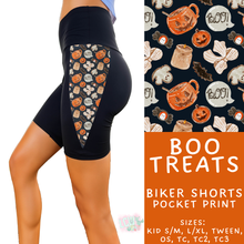 Load image into Gallery viewer, Batch #568 - Halloween Spooky Sets 3 - Closes 8/12 - ETA early October - Boo Treats Side Panel Biker Shorts
