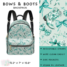 Load image into Gallery viewer, Batch #309 - Card Holders &amp; Mini Backpacks - Closing 3/24 - ETA late May - Bows &amp; Boots Mini Backpack
