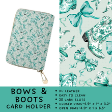 Load image into Gallery viewer, Batch #309 - Card Holders &amp; Mini Backpacks - Closing 3/24 - ETA late May - Bows &amp; Boots Card Holder
