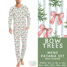 Load image into Gallery viewer, Batch #584 - Christmas Family Pajamas - Closes 9/11 - ETA mid Nov - Bow Trees Men's Pajama Set

