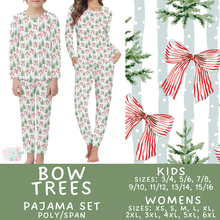 Load image into Gallery viewer, Batch #584 - Christmas Family Pajamas - Closes 9/11 - ETA mid Nov - Bow Trees Womens &amp; Kids Pajama Set
