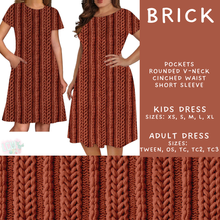 Load image into Gallery viewer, Batch #596 - Sweater Weather - Closes 10/9 - ETA early Dec - Brick Adult &amp; Kids Dresses
