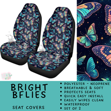 Load image into Gallery viewer, Batch #554 - Car Accessories 3 - Closes 7/10 - ETA early/mid Sept - Bright BFlies Vehicle Seat Covers
