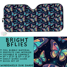 Load image into Gallery viewer, Batch #554 - Car Accessories 3 - Closes 7/10 - ETA early/mid Sept - Bright BFlies Windshield Sun Shade
