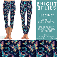 Load image into Gallery viewer, Batch #548 - May Request Run - Closes 6/26 - ETA late August - Bright BFlies Full and Capri Length Leggings
