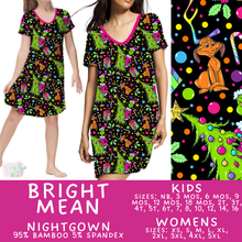 Load image into Gallery viewer, Ready to Ship - Bright Mean Adult &amp; Kid's Bamboo Nightgown - 4T, 5T, 6T, Adult L &amp; XL
