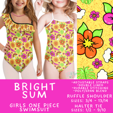 Load image into Gallery viewer, Batch #543 - Pool Party 2 - Closes 6/15 - ETA early/mid August - Bright Sum Girl's Swimsuit

