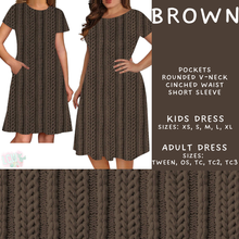 Load image into Gallery viewer, Batch #596 - Sweater Weather - Closes 10/9 - ETA early Dec - Brown Adult &amp; Kids Dresses
