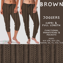 Load image into Gallery viewer, Batch #596 - Sweater Weather - Closes 10/9 - ETA early Dec - Brown Full and Capri Length Joggers
